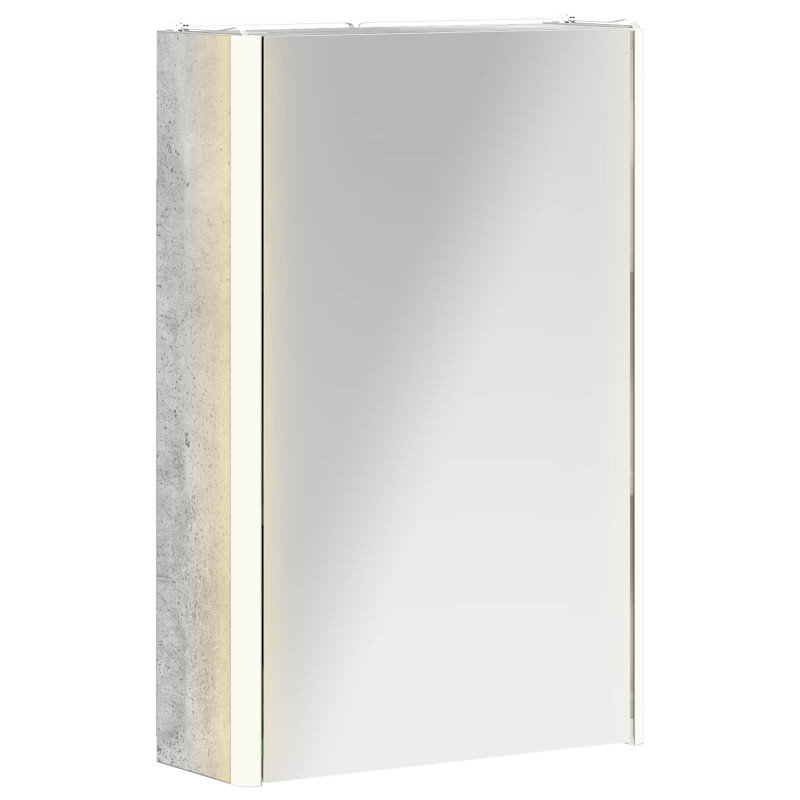 Szafka z lustrem do łazienki Betonowy szary 33 x 11,5 x 50 cm