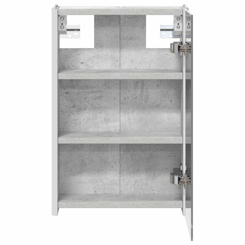 Szafka z lustrem do łazienki Betonowy szary 33 x 11,5 x 50 cm
