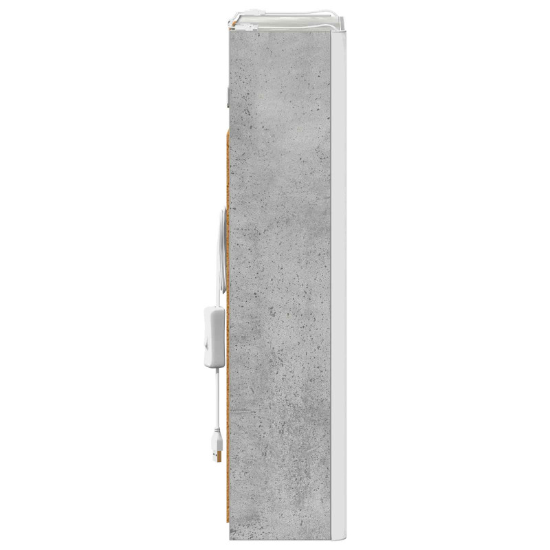 Szafka z lustrem do łazienki Betonowy szary 33 x 11,5 x 50 cm