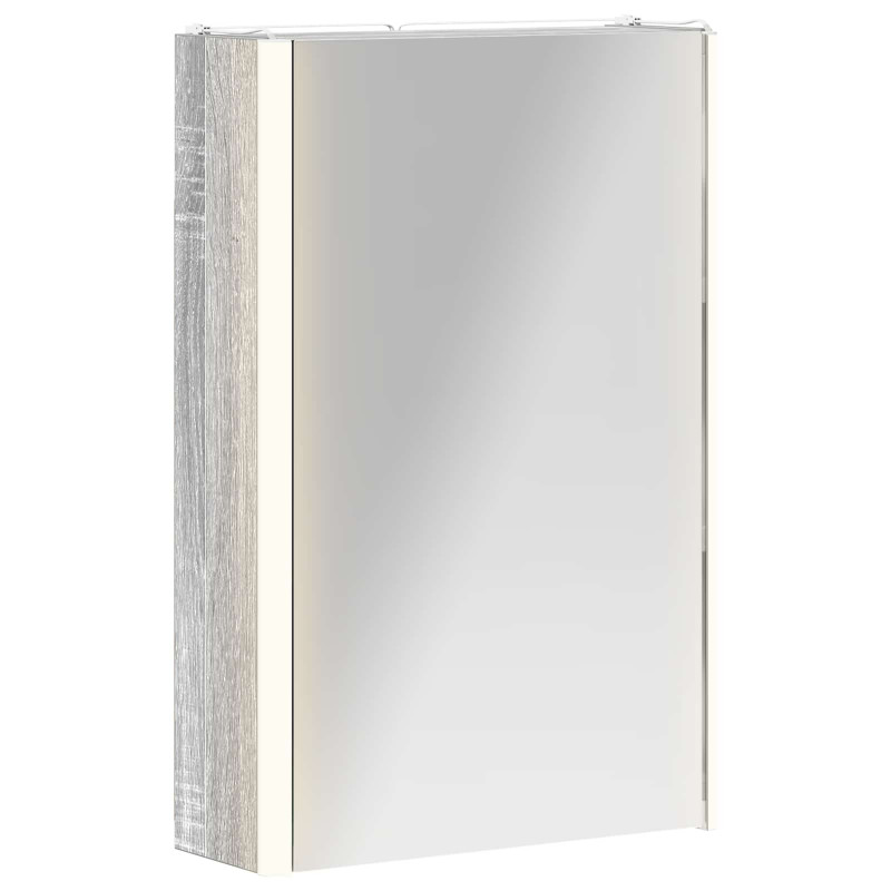 Szafka z lustrem do łazienki Szary Sonoma 33 x 11,5 x 50 cm