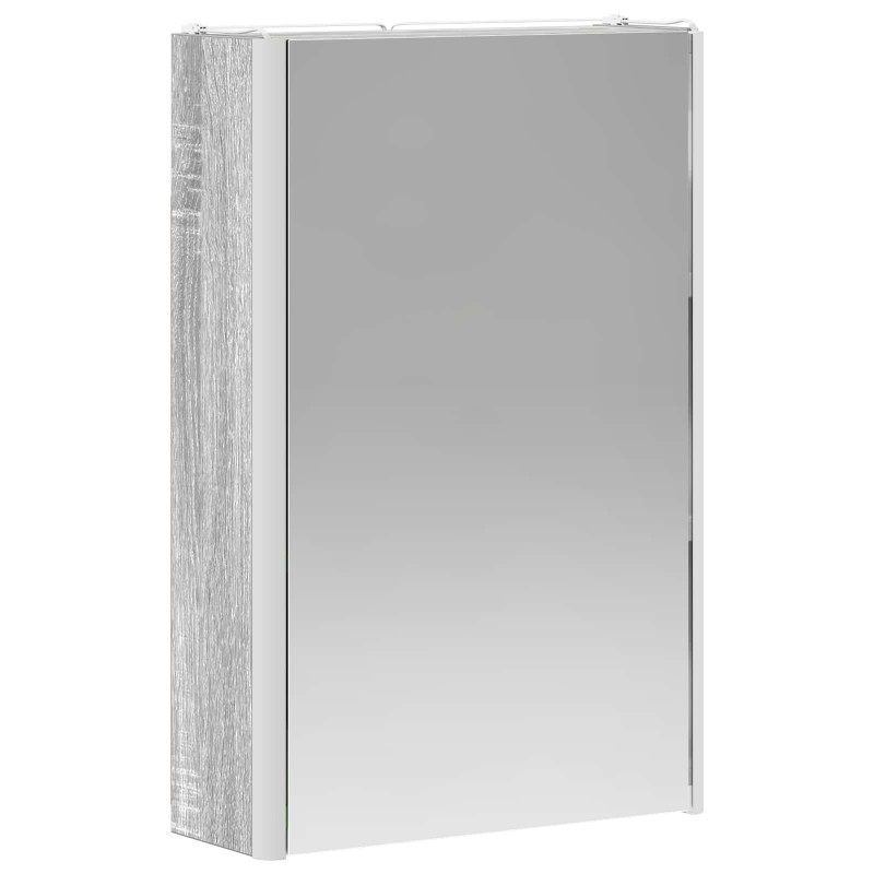 Szafka z lustrem do łazienki Szary Sonoma 33 x 11,5 x 50 cm
