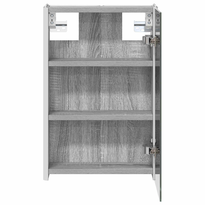 Szafka z lustrem do łazienki Szary Sonoma 33 x 11,5 x 50 cm