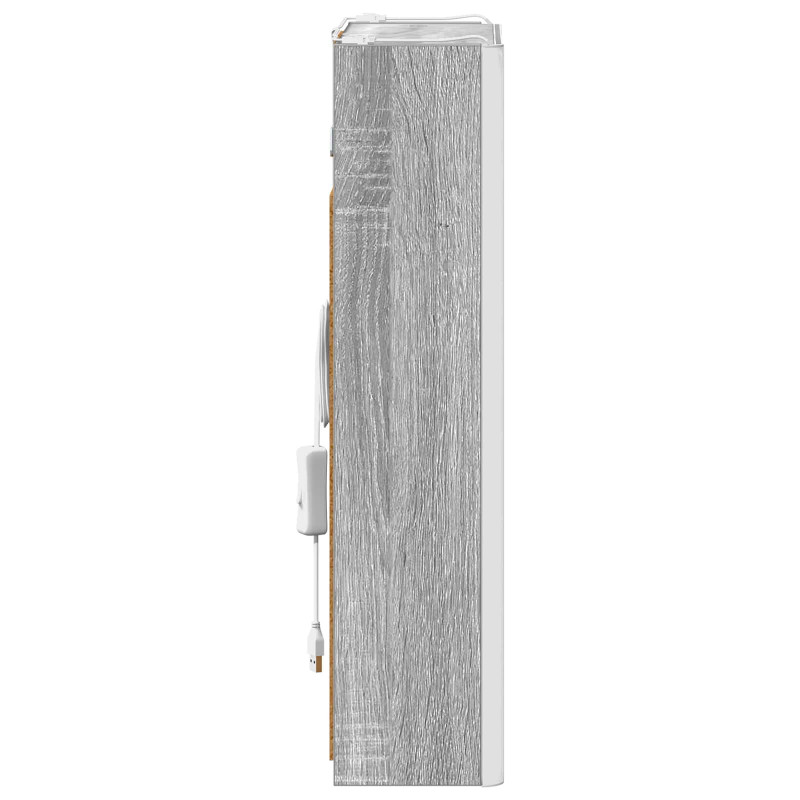 Szafka z lustrem do łazienki Szary Sonoma 33 x 11,5 x 50 cm