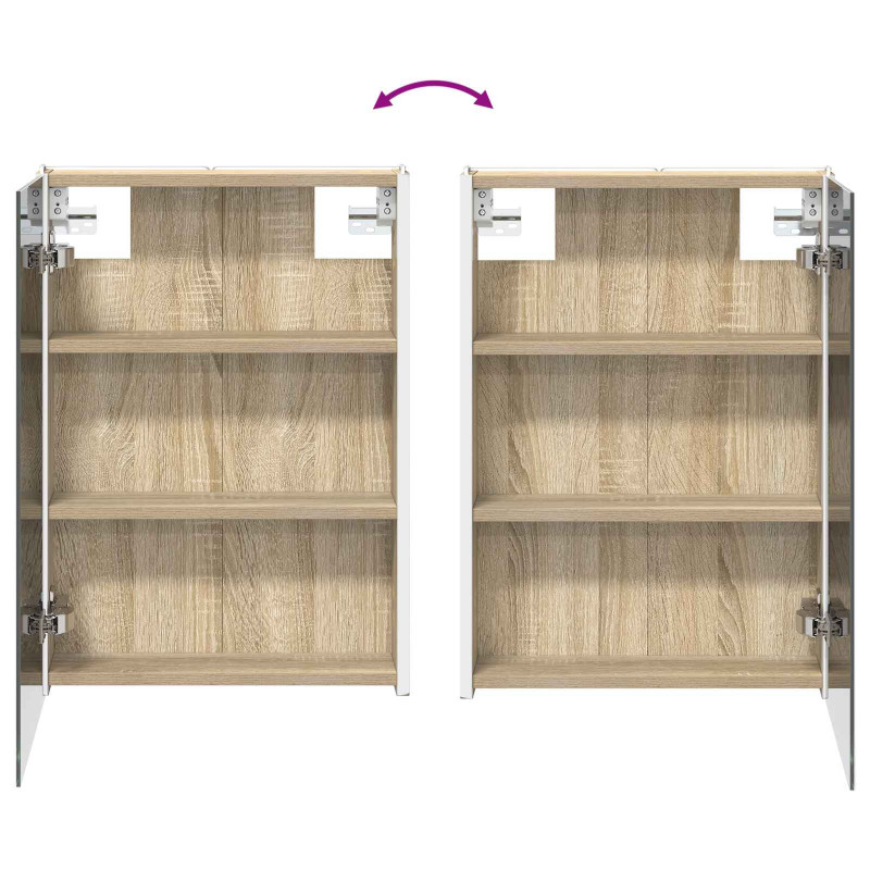 Szafka z lustrem do łazienki Dąb Sonoma 43 x 11,5 x 60,5 cm