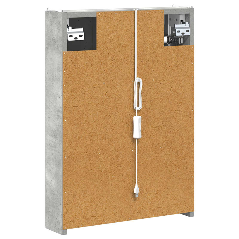 Szafka z lustrem do łazienki Betonowy szary 43 x 11,5 x 60,5 cm
