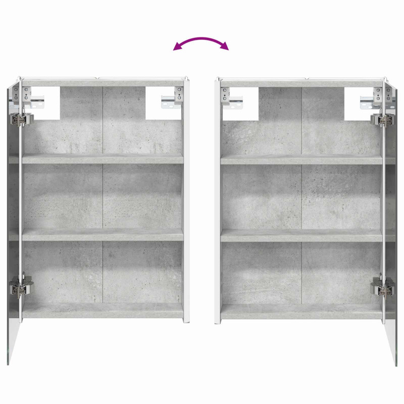 Szafka z lustrem do łazienki Betonowy szary 43 x 11,5 x 60,5 cm