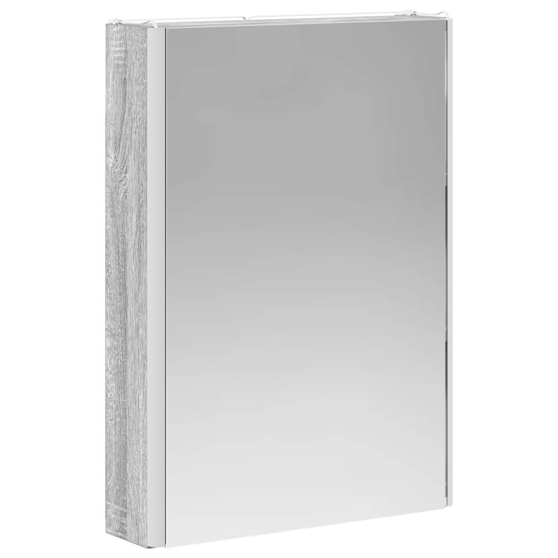 Szafka z lustrem do łazienki Szary Sonoma 43 x 11,5 x 60,5 cm