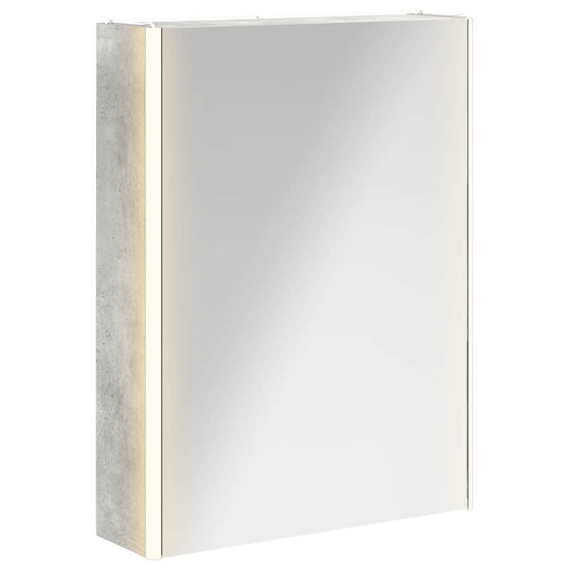 Szafka z lustrem do łazienki Betonowy szary 53,5 x 15,5 x 70 cm