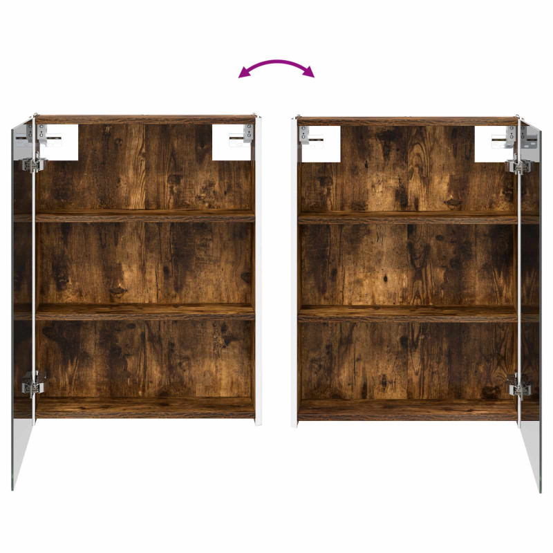 Szafka z lustrem do łazienki Dąb wędzony 73.5 x 15.5 x 70 cm