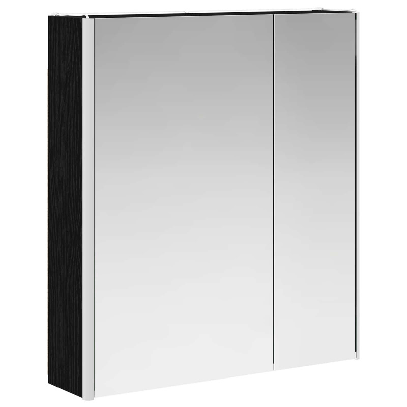 Szafka z lustrem do łazienki Czarny Dąb 63,5 x 15,5 x 70 cm