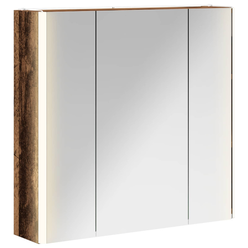 Szafka z lustrem do łazienki Stare drewno 63,5 x 15,5 x 60,5 cm