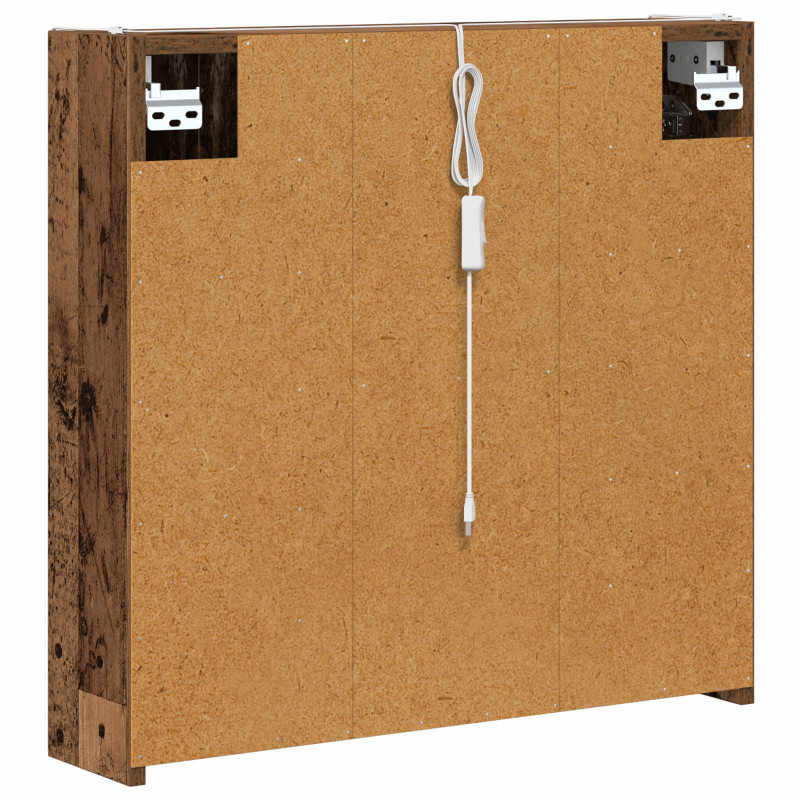 Szafka z lustrem do łazienki Stare drewno 63,5 x 15,5 x 60,5 cm