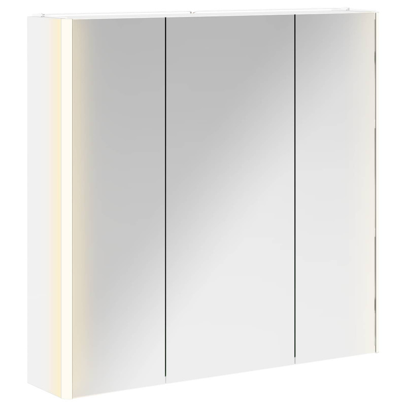 Szafka z lustrem do łazienki z półką Biały 73.5 x 15.5 x 70 cm