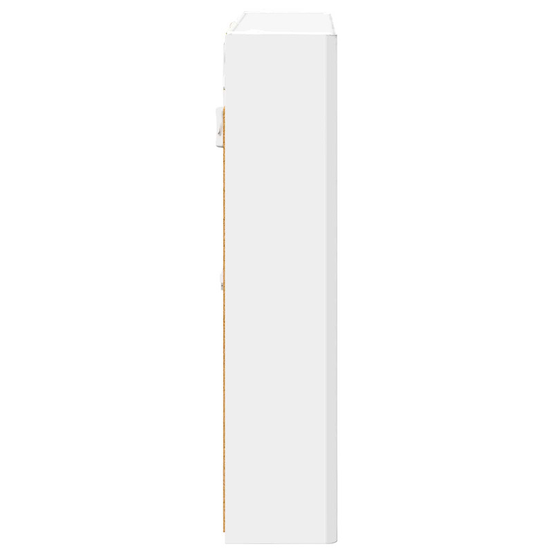 Szafka z lustrem do łazienki z półką Biały 73.5 x 15.5 x 70 cm