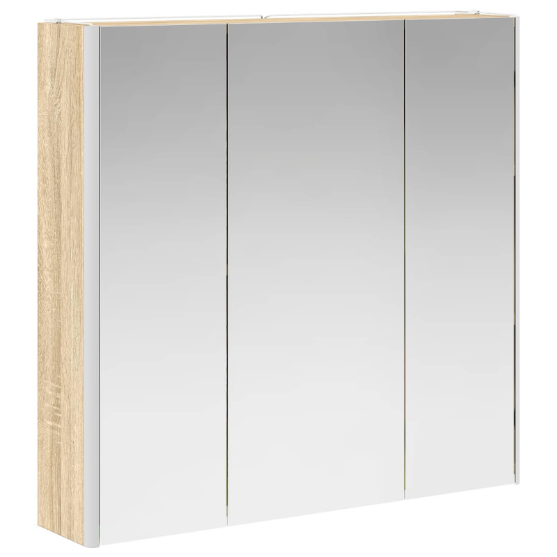 Szafka z lustrem do łazienki Dąb Sonoma 73.5 x 15.5 x 70 cm