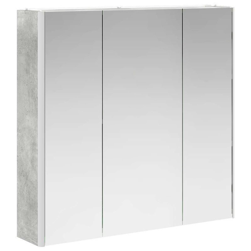 Szafka z lustrem do łazienki Betonowy szary 73.5 x 15.5 x 70 cm