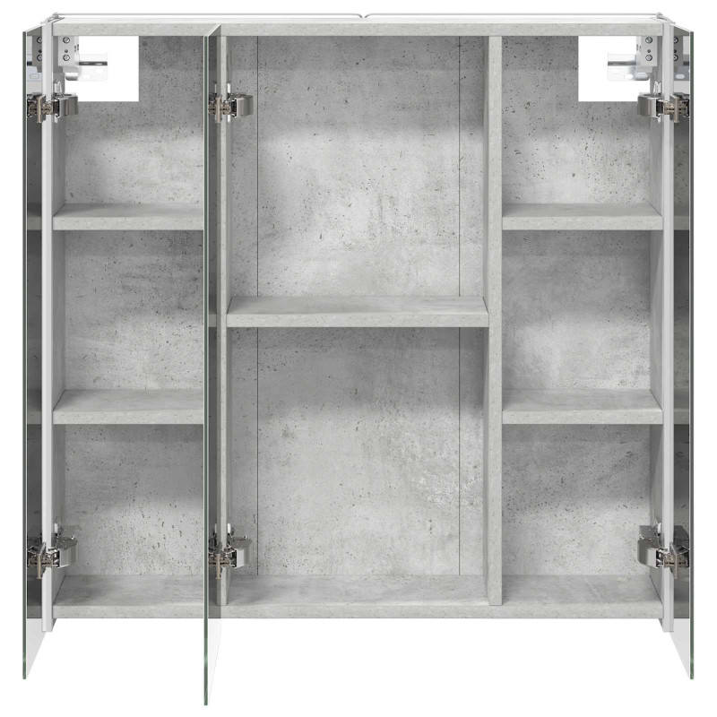 Szafka z lustrem do łazienki Betonowy szary 73.5 x 15.5 x 70 cm