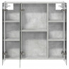 Szafka z lustrem do łazienki Betonowy szary 73.5 x 15.5 x 70 cm