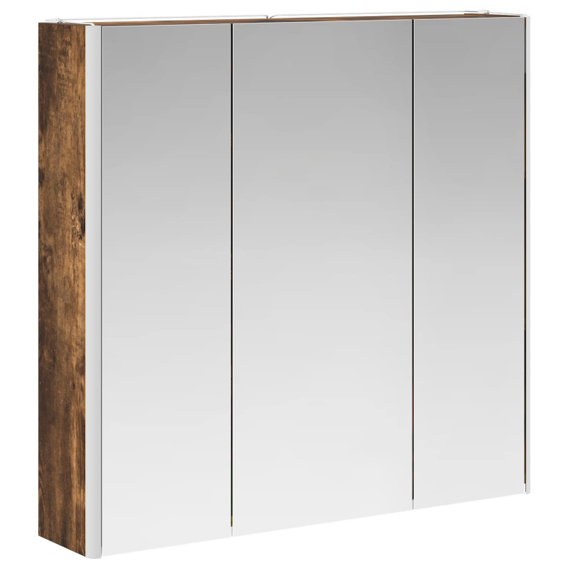Szafka z lustrem do łazienki Dąb wędzony 73.5 x 15.5 x 70 cm