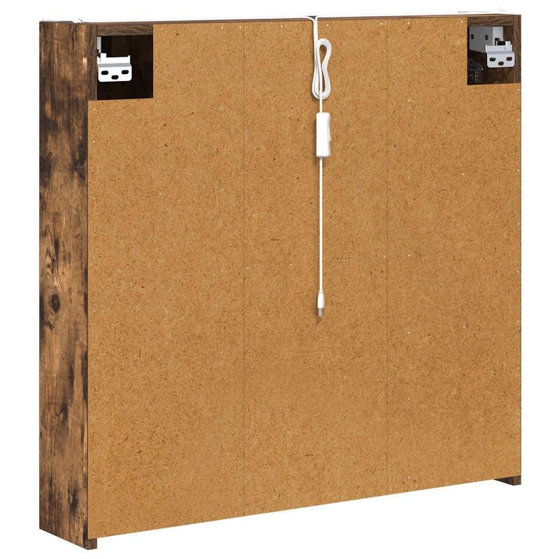 Szafka z lustrem do łazienki Dąb wędzony 73.5 x 15.5 x 70 cm