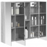 Szafka z lustrem do łazienki Szary Sonoma 73.5 x 15.5 x 70 cm