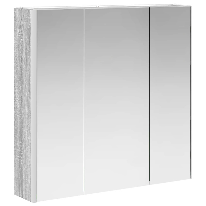 Szafka z lustrem do łazienki Szary Sonoma 73.5 x 15.5 x 70 cm