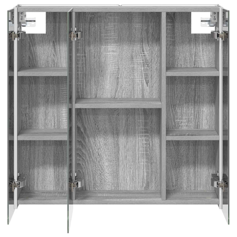 Szafka z lustrem do łazienki Szary Sonoma 73.5 x 15.5 x 70 cm