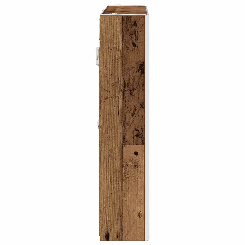 Szafka z lustrem do łazienki Stare drewno 73.5 x 15.5 x 70 cm