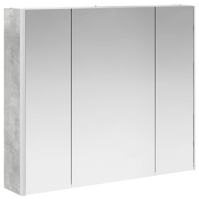 Szafka z lustrem do łazienki Betonowy szary 83,5 x 15,5 x 70 cm