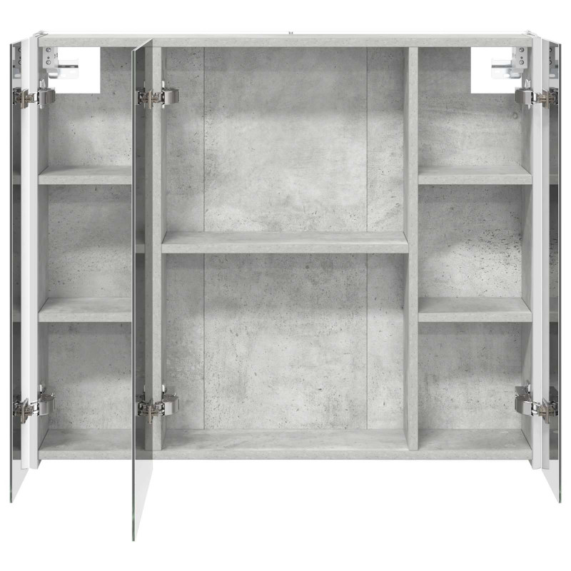 Szafka z lustrem do łazienki Betonowy szary 83,5 x 15,5 x 70 cm