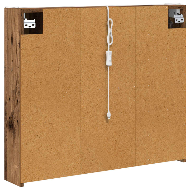 Szafka z lustrem do łazienki Stare drewno 83,5 x 15,5 x 70 cm