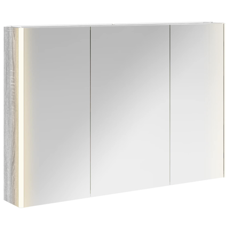 Szafka z lustrem do łazienki Szary Sonoma 103,5 x 15,5 x 70 cm