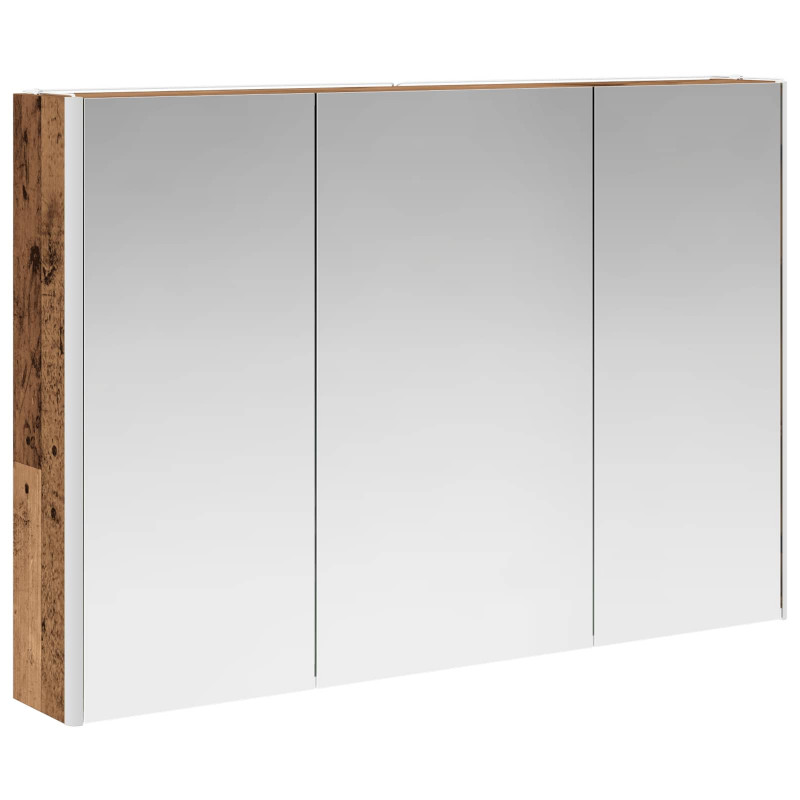 Szafka z lustrem do łazienki Stare drewno 103,5 x 15,5 x 70 cm