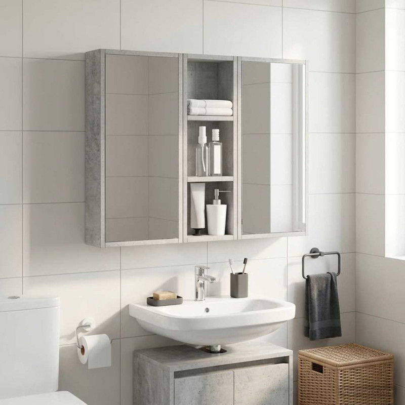 Szafka ścienna łazienkowa Betonowy Szary 20 x 10 x 60,5 cm