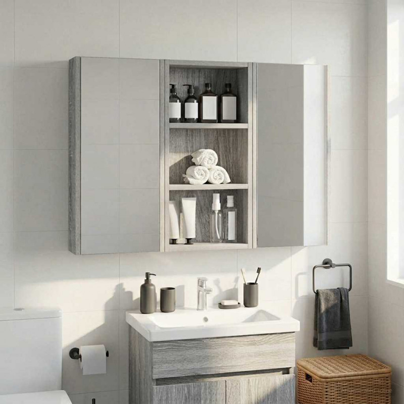 Szafka ścienna łazienkowa Szary Sonoma 30 x 10 x 60,5 cm