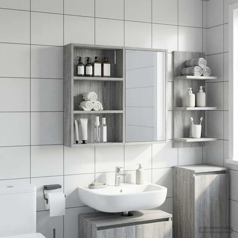 Szafka ścienna łazienkowa Szary Sonoma 40 x 10 x 60,5 cm