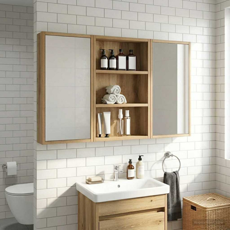 Szafka ścienna łazienkowa Dąb rzemieślniczy 40 x 10 x 60,5 cm