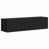 Szafka pod telewizor 2 pcs Czarny 60 x 31 x 29,5 cm