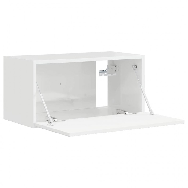 Szafka pod telewizor Błyszcząca biel 60 x 31 x 29,5 cm