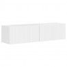 Szafka pod telewizor 2 pcs Błyszcząca biel 60 x 31 x 29,5 cm