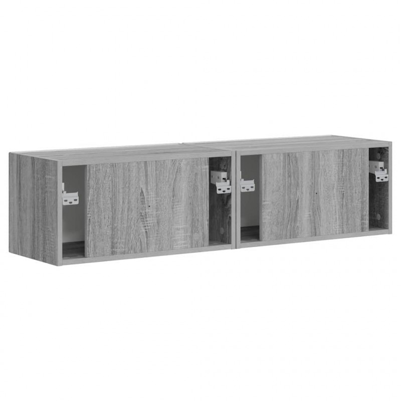 Szafka pod telewizor 2 pcs Szary Sonoma 60 x 31 x 29,5 cm