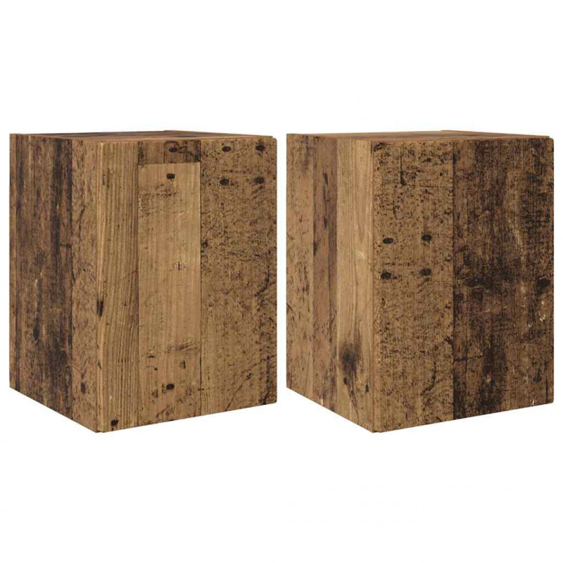 Szafka pod telewizor 2 pcs Stare drewno 30 x 31 x 40 cm
