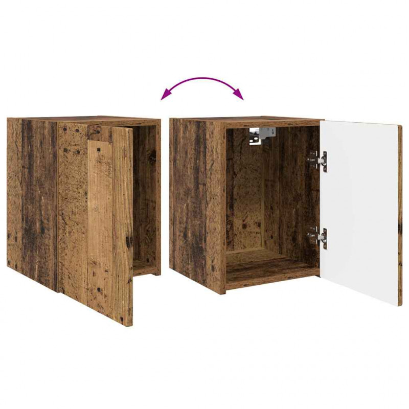 Szafka pod telewizor 2 pcs Stare drewno 30 x 31 x 40 cm
