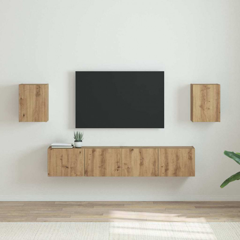 Szafka pod telewizor 2 pcs Dąb rzemieślniczy 30 x 31 x 40 cm