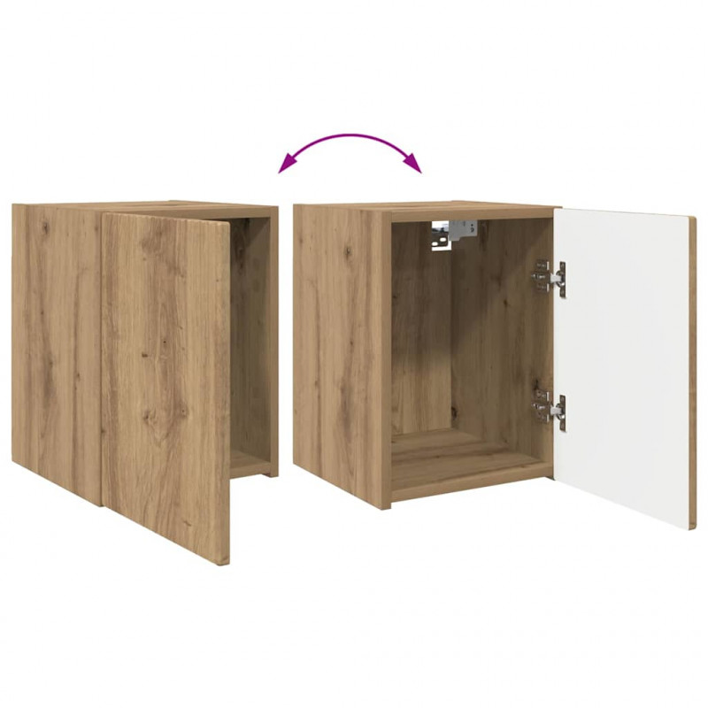 Szafka pod telewizor 2 pcs Dąb rzemieślniczy 30 x 31 x 40 cm