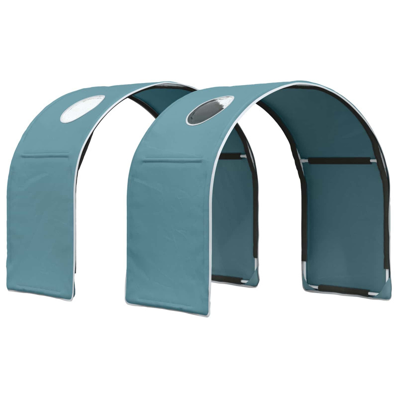 Tunel do łóżka 2 pcs Jasnoniebieski 211 x 52,5 x 2 cm Poliester