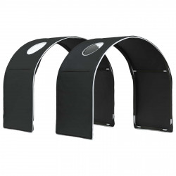 Tunel do łóżka 2 pcs Czarny 211 x 52,5 x 2 cm Poliester