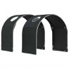 Tunel do łóżka 2 pcs Czarny 211 x 52,5 x 2 cm Poliester