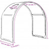 Tunel do łóżka 2 pcs Czarny 211 x 52,5 x 2 cm Poliester