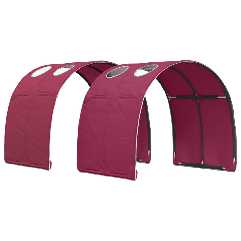 Tunel do łóżka 2 pcs Czerwony 211 x 67.5 x 2 cm Poliester